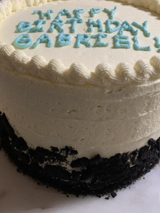 8-inch, 3 layer Hydrox Cake with Hydrox Buttercream