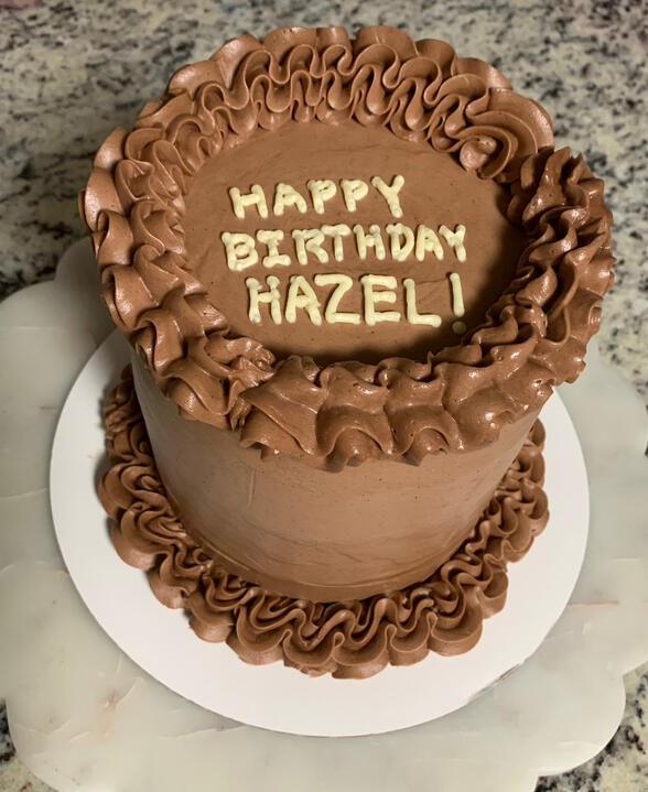 6-inch, 3-layer Vanilla Cake with Chocolate Buttercream